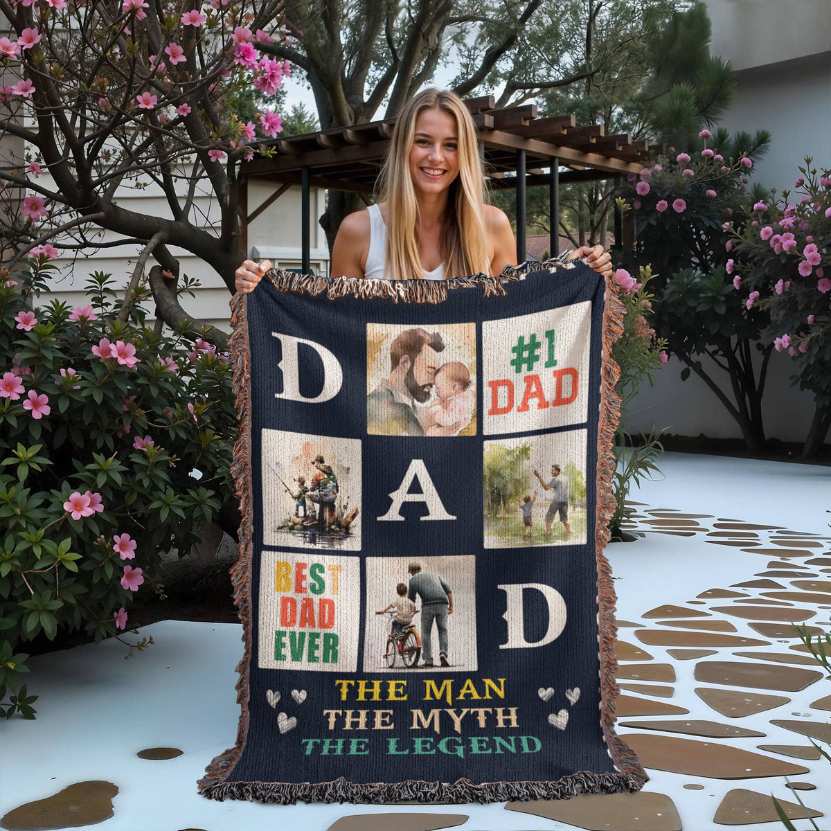Best Dad Ever - Woven Blanket
